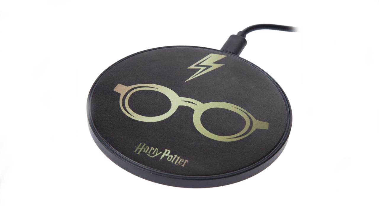 Chargeur Sans Fil Rapide 10W Harry Potter Officiel - Bloc Verre, Câble Micro USB Inclus