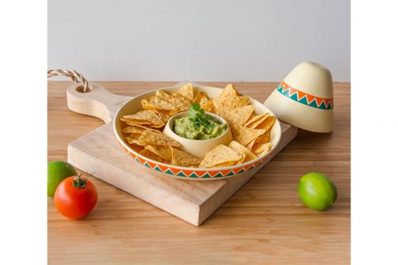 Assiette mexicaine pour nachos  - Chip and Dip 3 