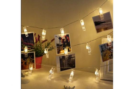 Guirlande lumineuse clip photo - 6 mètres  