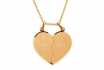 Pendentif Amitié - Coeur en or - personnalisé 1