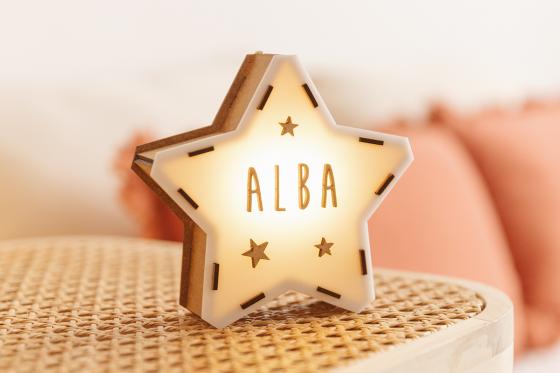 Mini Nachtlicht Stern - mit deinem Namen  