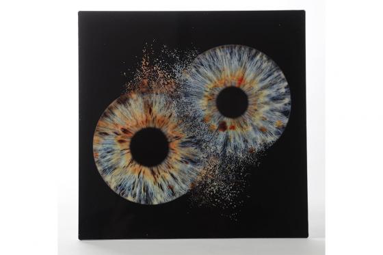 Iris Paar Fotografie - 40x40cm, auf Acrylglas mit Explosions Effekt 2 