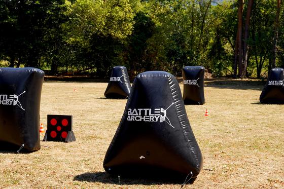 Bogenschiessen im Team - Mix zwischen Paintball und Bogenschiessen für 4 Personen 1 