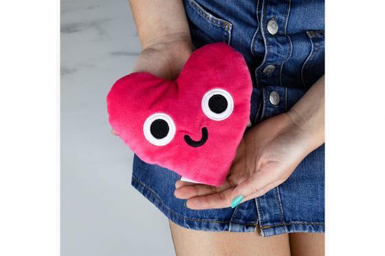 Coussin chauffant en forme de cœur - Moelleux  