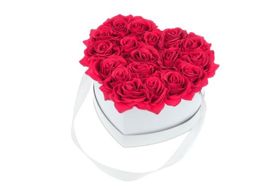 Rosenbox Herz - mit 18 Rosen  