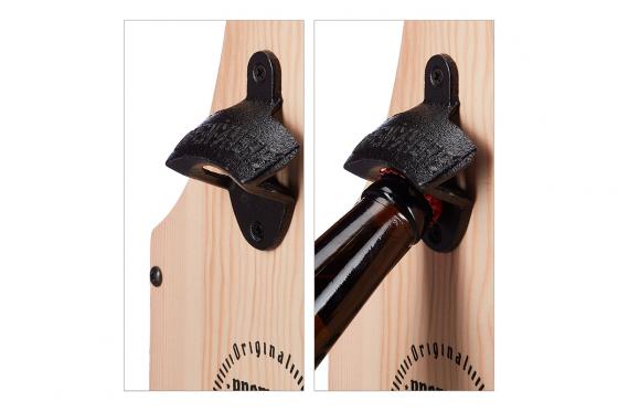 Bierträger aus Holz - mit Flaschenöffner 7 