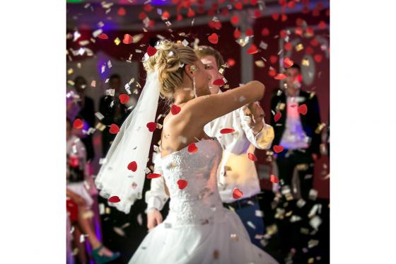 Canon à confettis XL - Cœurs, 80 cm 1 