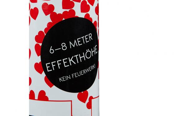 Canon à confettis XL - Cœurs, 80 cm 6 