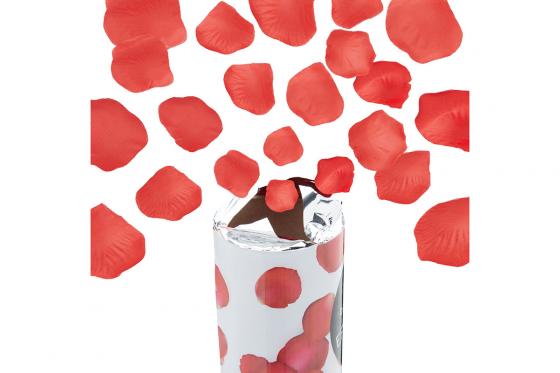 Canon à confettis rouges - Avec pétales de rose 1 