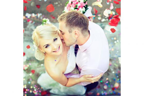 Canon à confettis rouges - Avec pétales de rose 5 