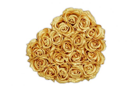 Rosenbox Gold - mit 18 Rosen 1 