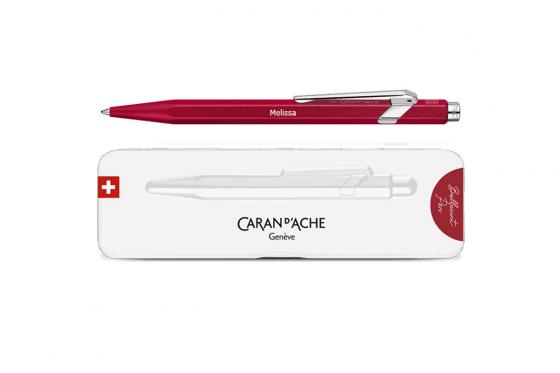 Caran d'Ache Kugelschreiber - rot - mit Gravur  