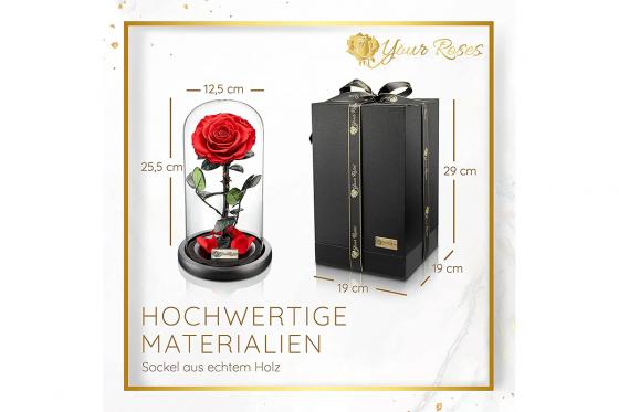 Ewige Rose im Glas - in edler Geschenkbox 3 