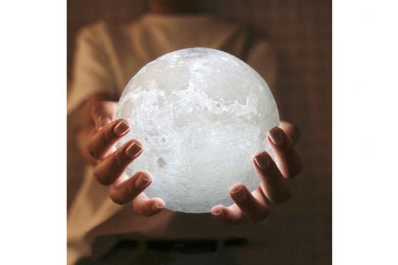 Lampe à LED 3D Clair de lune - 15 cm, avec fonction tactile  