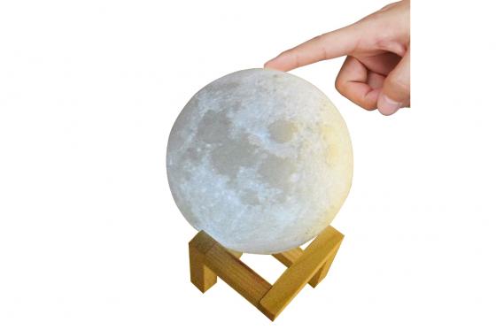 Lampe à LED 3D Clair de lune - 15 cm, avec fonction tactile 3 