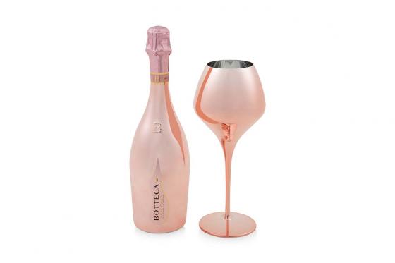 Geschenkset Bottega Rosé Gold - 0.75l mit 1 Glas 2 