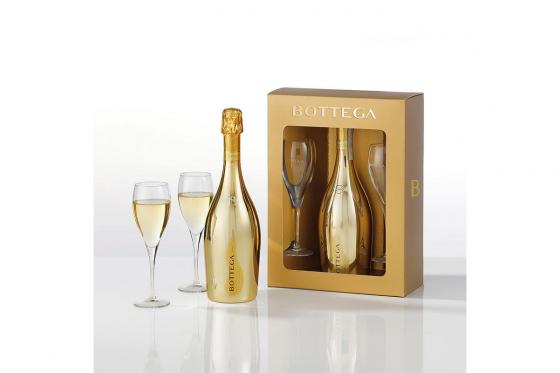 Set cadeau Bottega Gold - 0,75 L avec 2 verres  