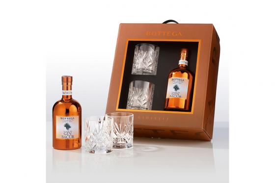 Coffret Gin Bottega - avec 2 verres à dégustation  