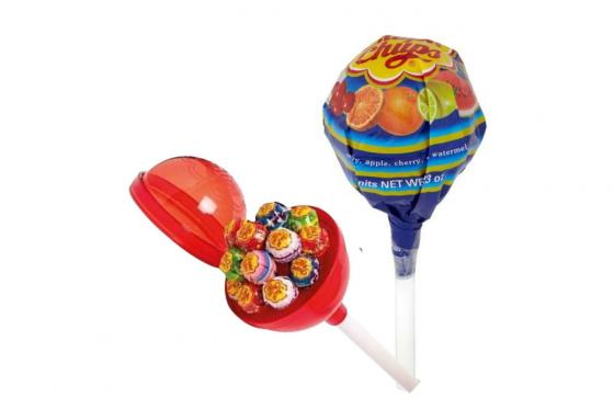 Mega Chupa Chups remplie de Mini Chupa Chups - 120 g  