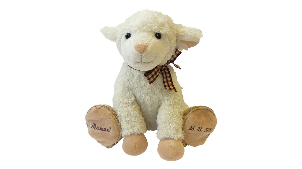 Personalisierbares Kuscheltier - Lämmchen