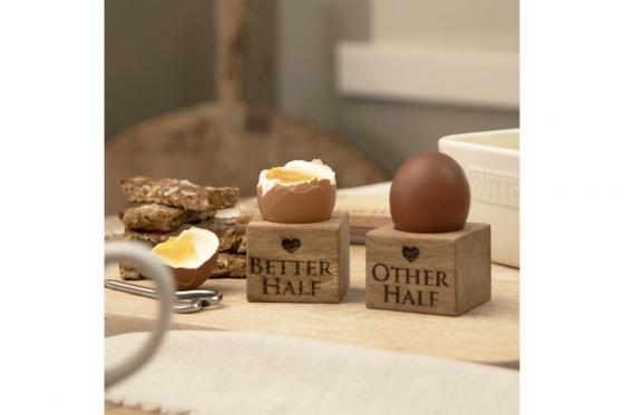 Eierbecher-Set Love - aus Holz 1 