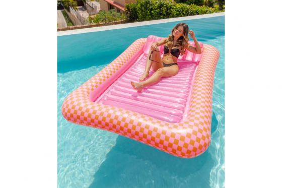 Matelas gonflable XL rose - 205 x 140 cm  