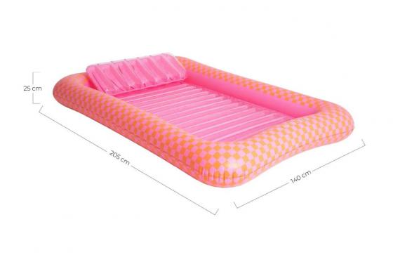 Matelas gonflable XL rose - 205 x 140 cm 2 