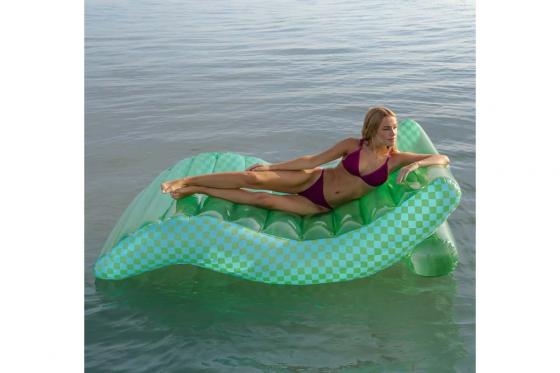 Chaise longue XL piscine vert -  180 x 114  cm 1 