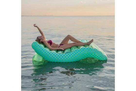 Chaise longue XL piscine vert -  180 x 114  cm 2 