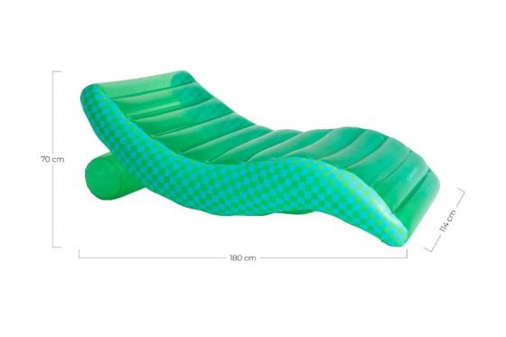 Chaise longue XL piscine vert -  180 x 114  cm 3 