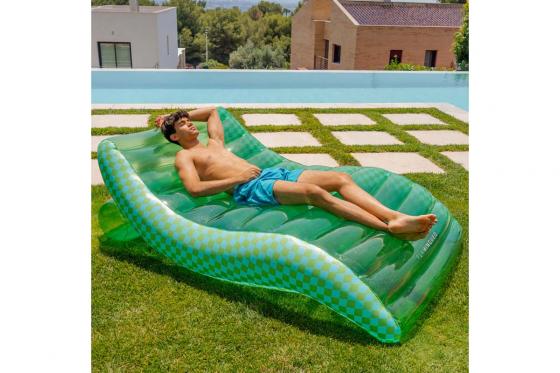 Chaise longue XL piscine vert -  180 x 114  cm 6 