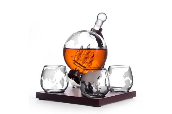 Globus Karaffen Set - mit 4 Gläser  