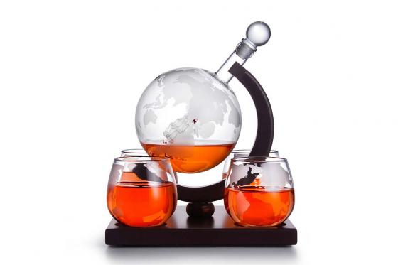 Globus Karaffen Set - mit 4 Gläser 1 