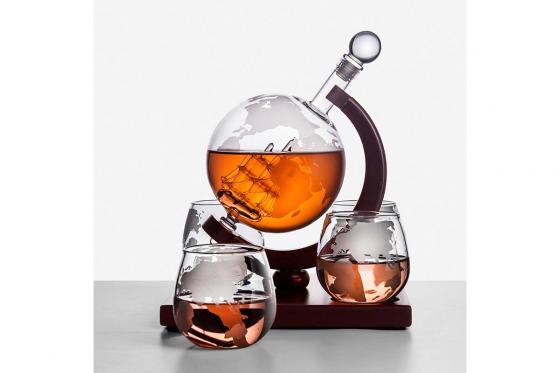Globus Karaffen Set - mit 4 Gläser 3 