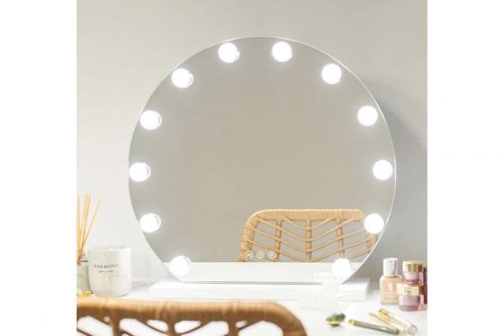 LED Schminkspiegel Rund - inkl. 12 LEDs  