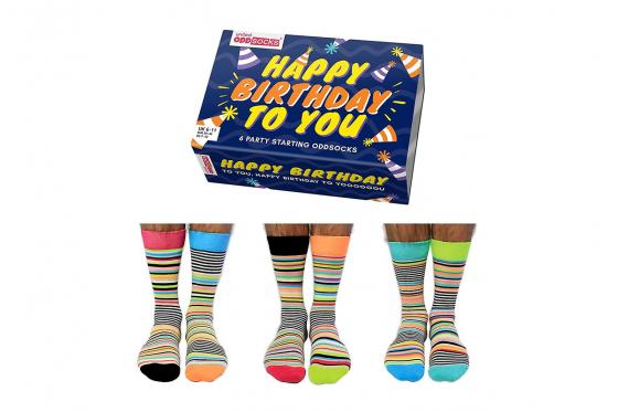 Happy Birthday Socken - 3er Set, 39-46  