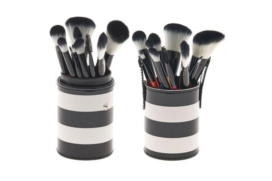 Make Up Pinselset - 10 Stk. in Zebra Pinselbox  