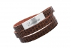 Lederarmband Dylan - Natur Braun - personalisierbar 