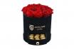 Flowerbox black XL Velvet - roses éternelles rouges 