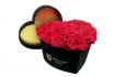 Flowerbox Cœur noir Velvet - roses éternelles rouges 2