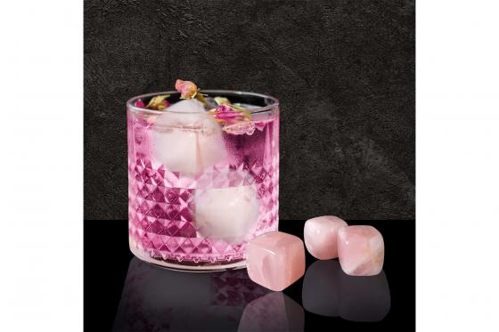 Lot De 6 Glaçons Réutilisables En Quartz Rose - Pour Whisky, Cocktails, Boissons - Refroidissement Sans Dilution, élégant Et Pratique