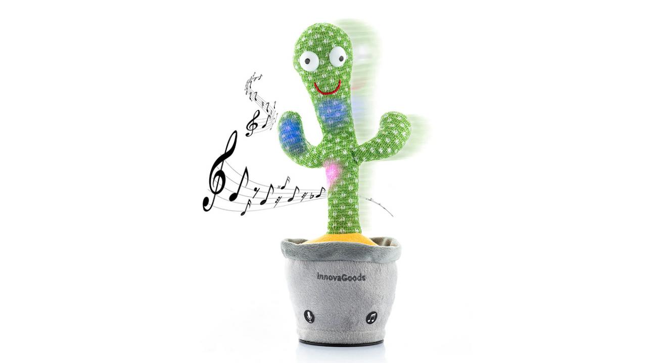 Tanzender Kaktus, mit Lichtern und Musik