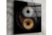 Photo d'iris - Design Yin Yang sur plaque en verre 50x50cm 2