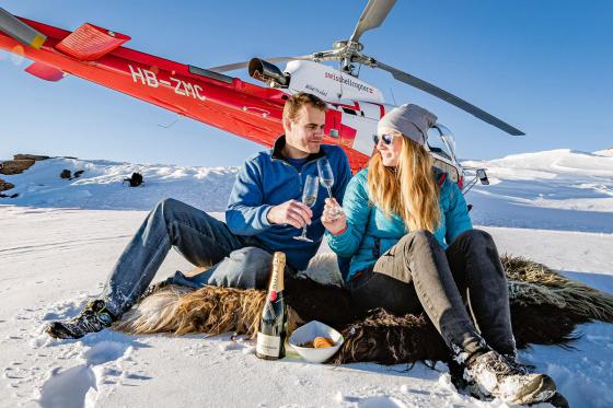Eiger, Mönch & Jungfrau Heli-Flug - 30 Minuten & Aperitif auf dem Gletscher | 2 Personen 1 