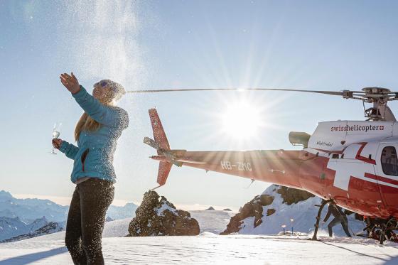Eiger, Mönch & Jungfrau Heli-Flug - 30 Minuten & Aperitif auf dem Gletscher | 2 Personen 4 