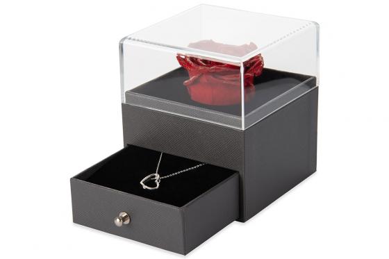 Herz-Halskette - in Rosen Geschenkbox 2 
