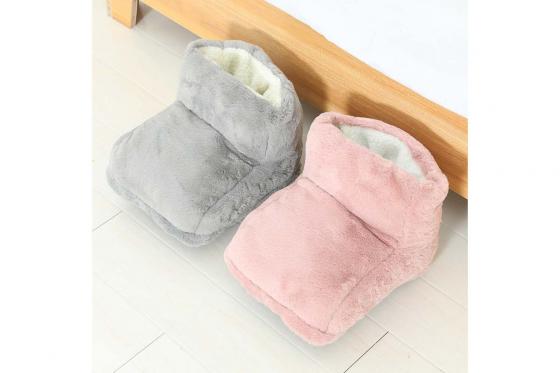 Fusswärmer grau - flauschig 3 