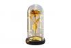 Goldrose im Glas - mit LED Lichtern 1