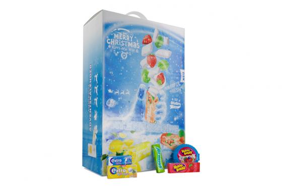 Kaugummi Adventskalender -  24 verschiedenen Kaugummi-Sorten  