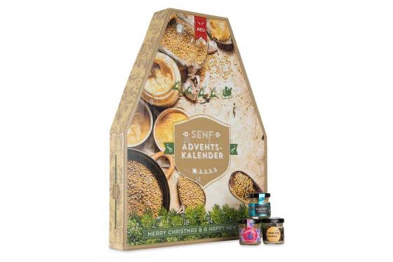Senf Adventskalender - diverse Senf Sorten  